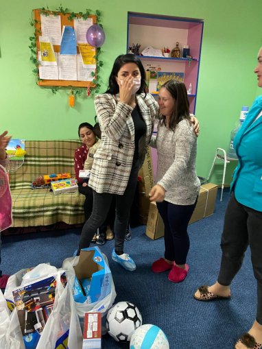 On June 1, we visited the children from the Day Care Center for Children with Disabilities "Pasărea Albastră (Blue Bird)".