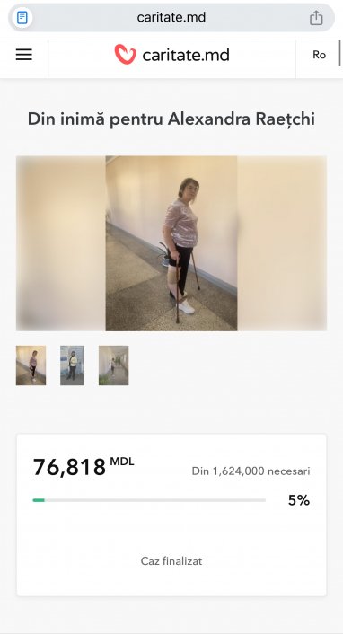 Doamna Alexandra mulțumește fiecăruia pentru toată susținerea în lupta ei pentru a reveni la o viața normală.