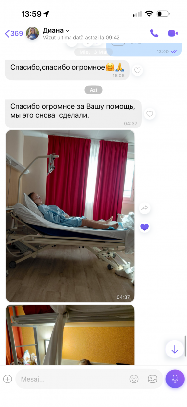 Daria Dicusar va mulțumește pentru șansa la o viața fără chin. Plecăciuni dragii noștri, îngeri pazitori.